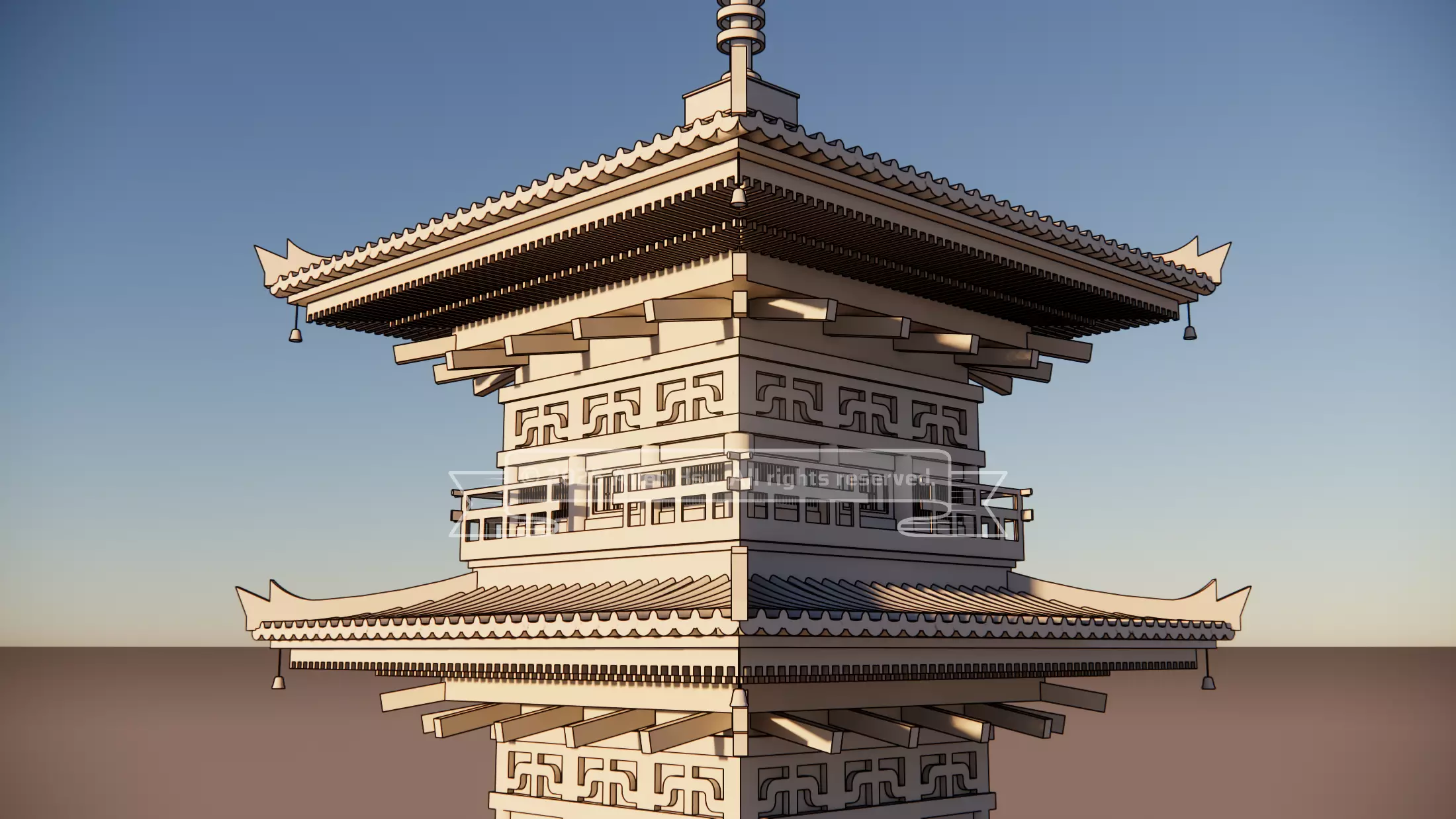 Japanese - Yasaka Pagoda 3D model_21