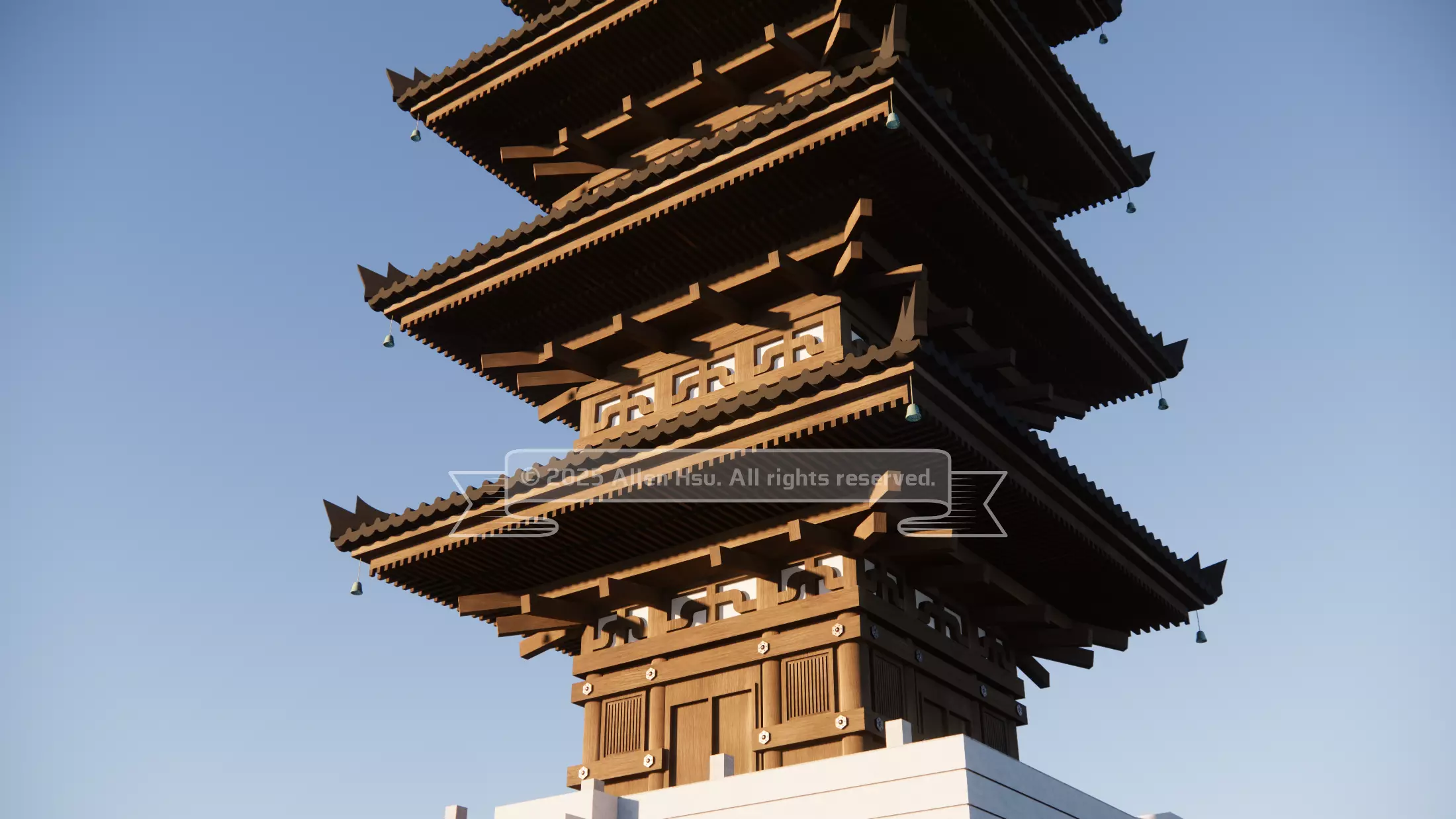 Japanese - Yasaka Pagoda 3D model_11