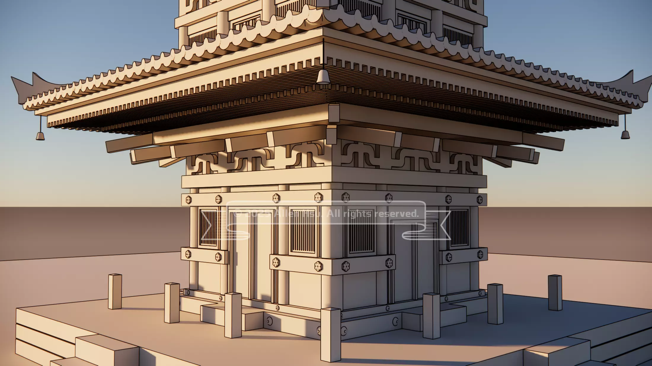 Japanese - Yasaka Pagoda 3D model_25