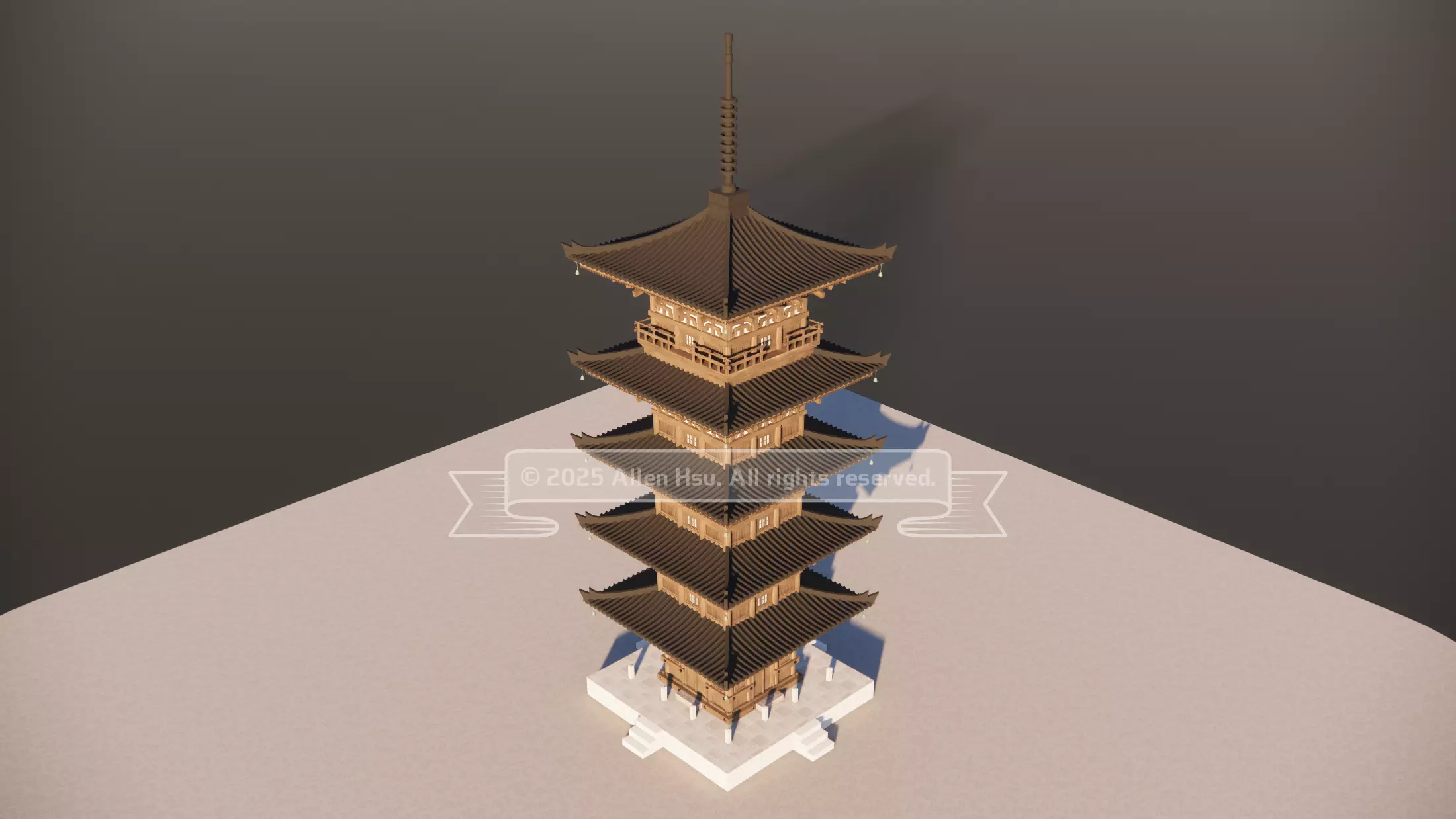 Japanese - Yasaka Pagoda 3D model_14