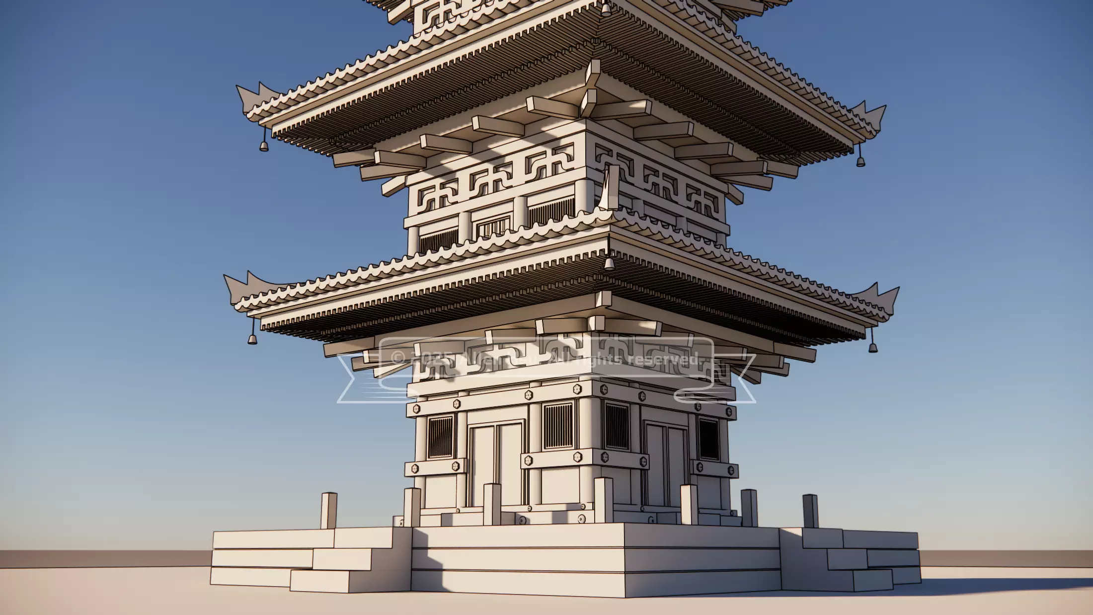 Japanese - Yasaka Pagoda 3D model_24