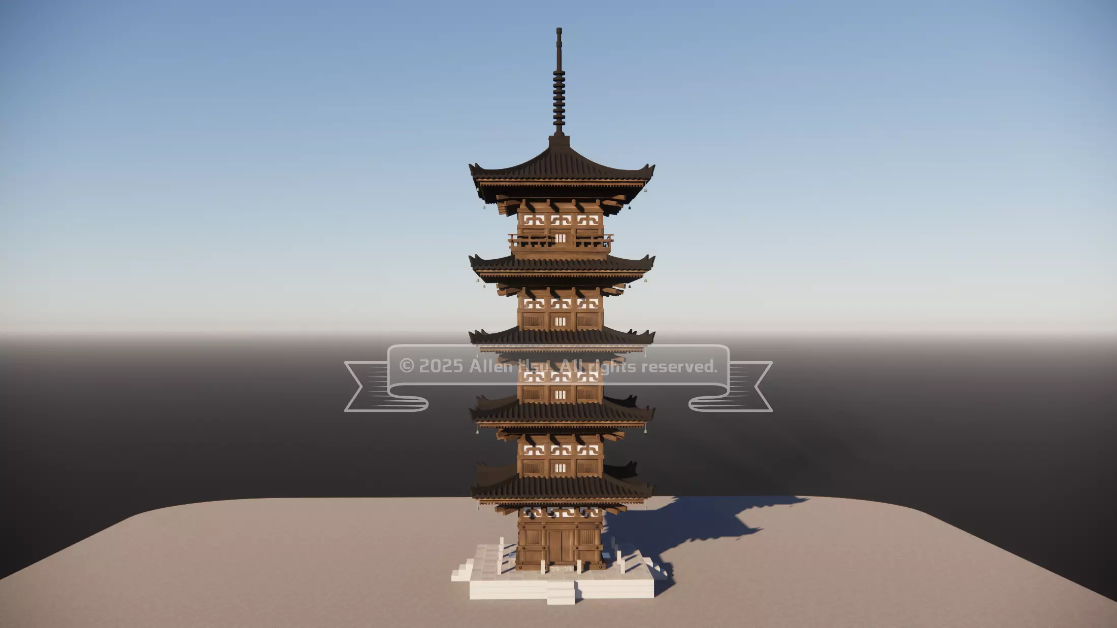 Japanese - Yasaka Pagoda 3D model_1