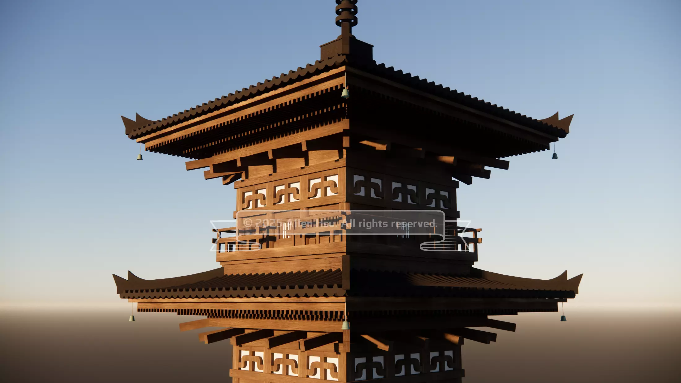 Japanese - Yasaka Pagoda 3D model_17