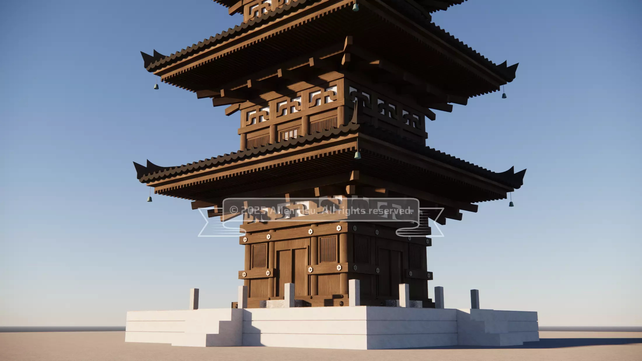 Japanese - Yasaka Pagoda 3D model_4