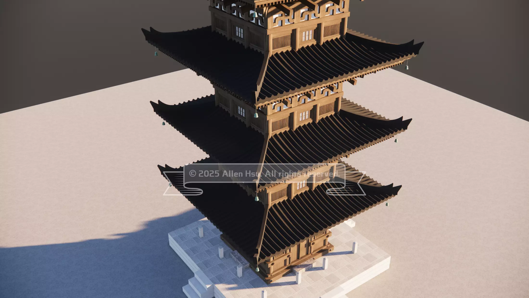 Japanese - Yasaka Pagoda 3D model_19
