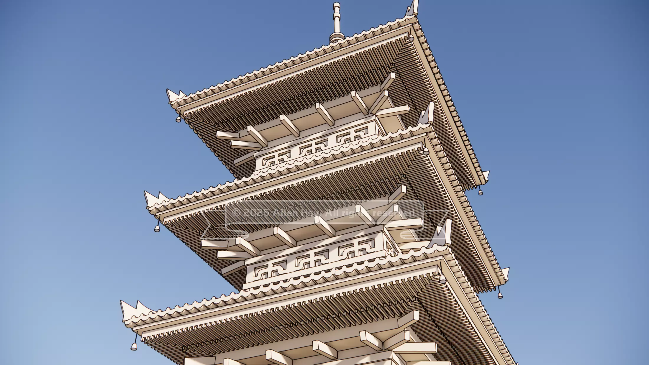 Japanese - Yasaka Pagoda 3D model_23