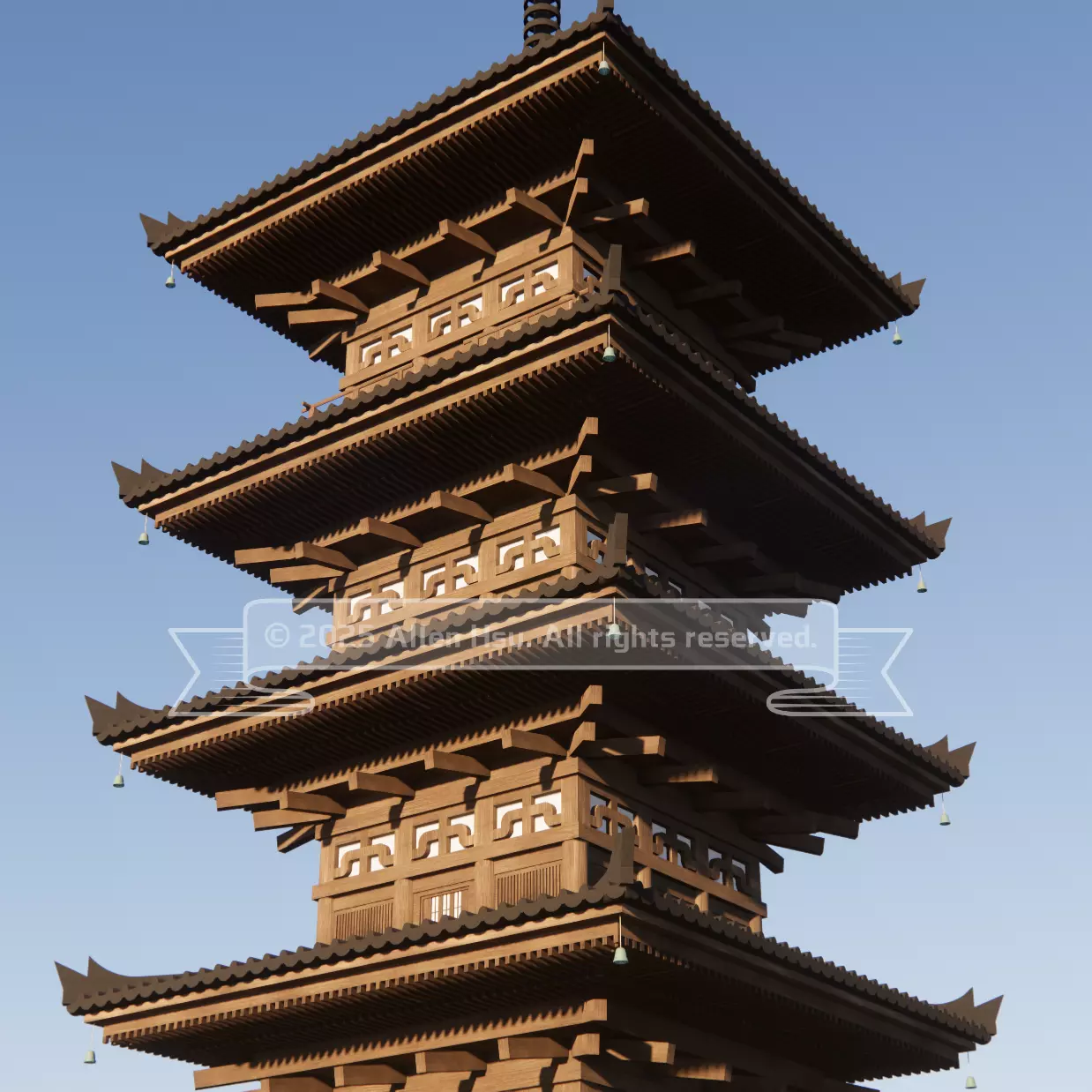 Japanese - Yasaka Pagoda 3D model_0