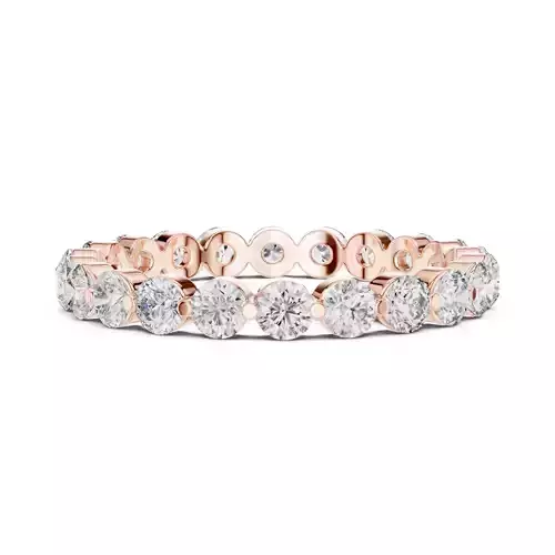 Bubble Prong Round Diamond Full Eternity Band 3DM STL Video 3D print model