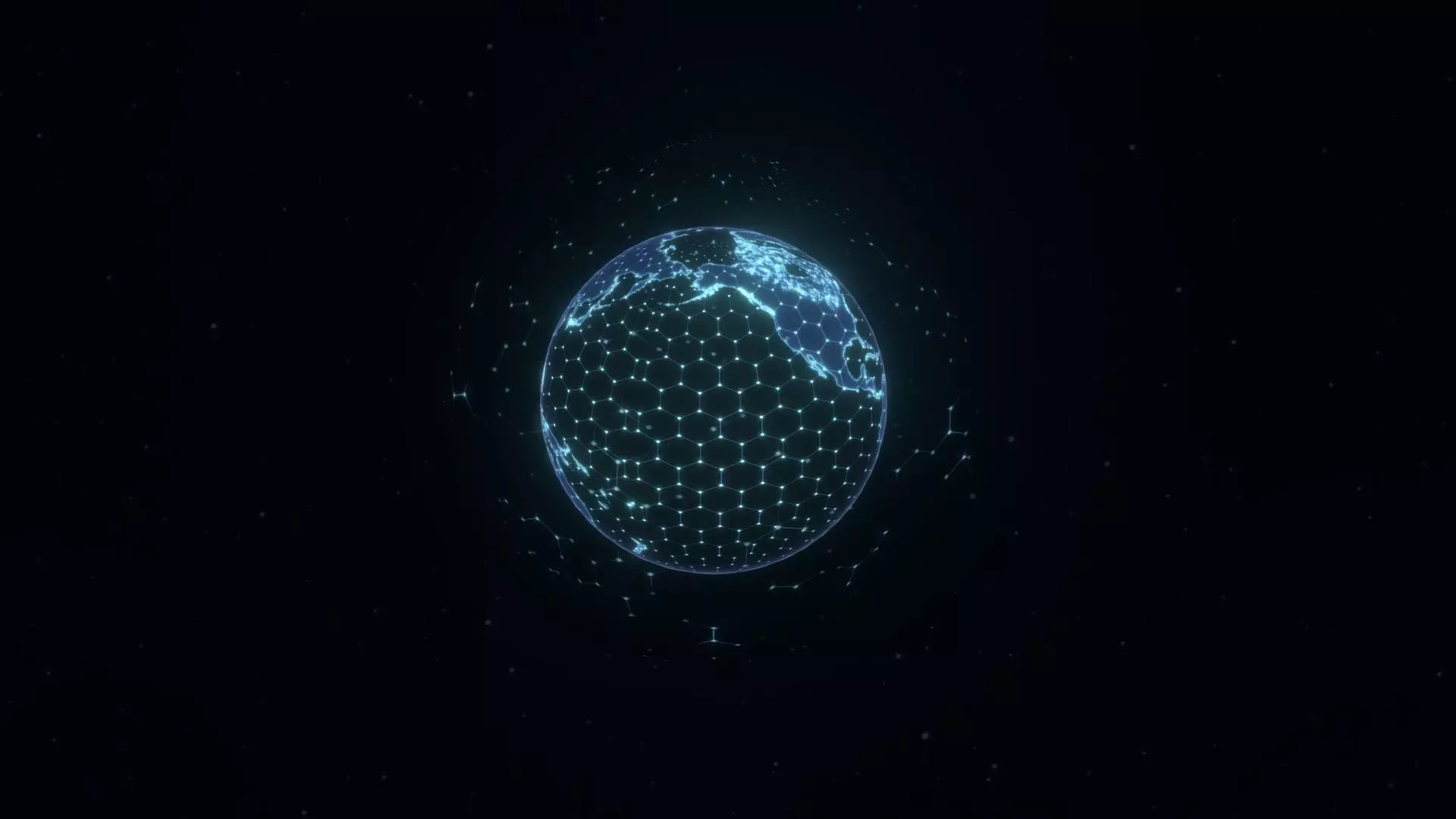 Animated Hologram Planet Earth No 5 With 50 Sci-Fi Music Tracks Low-poly 3D model_12