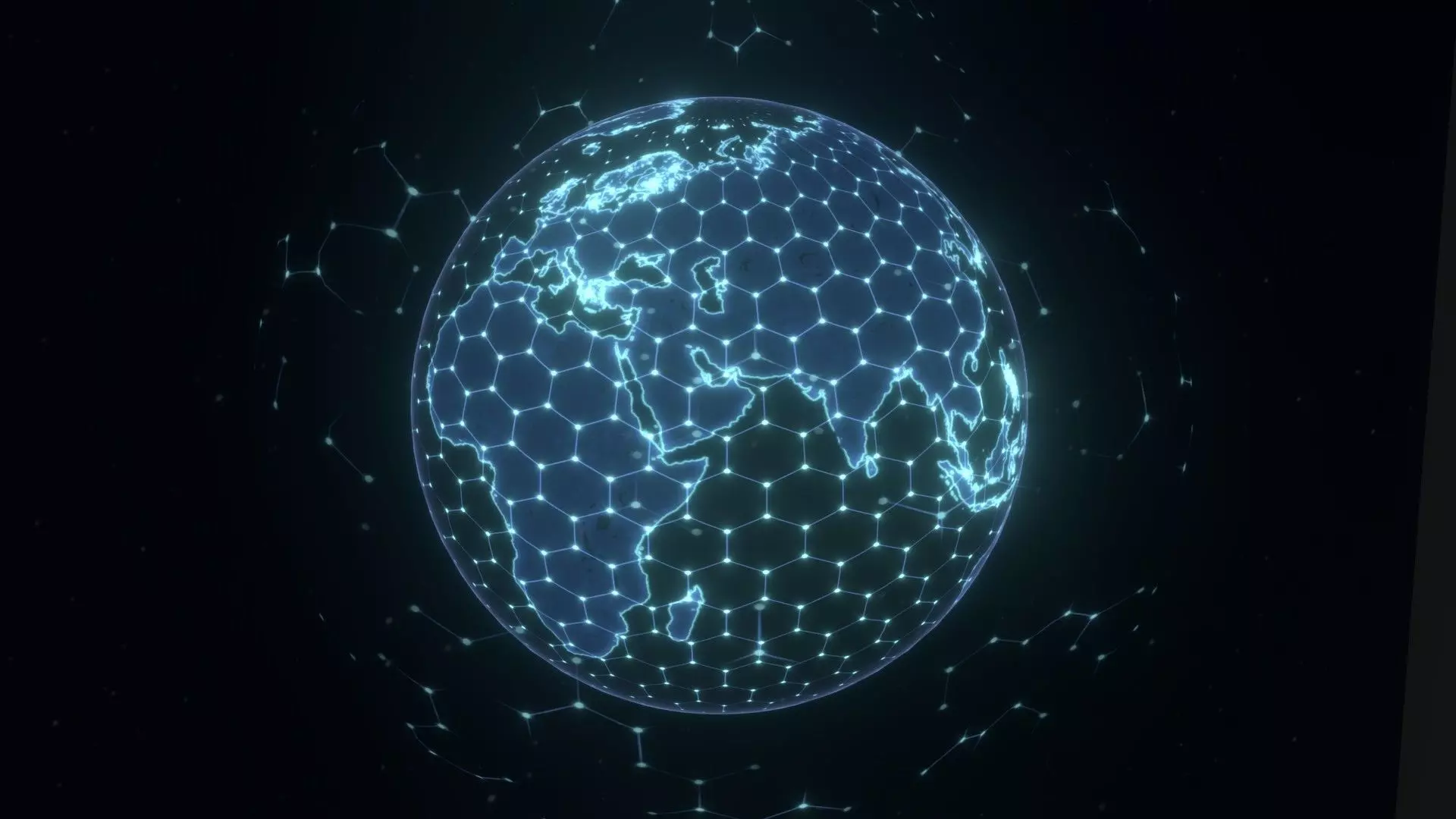 Animated Hologram Planet Earth No 5 With 50 Sci-Fi Music Tracks Low-poly 3D model_4