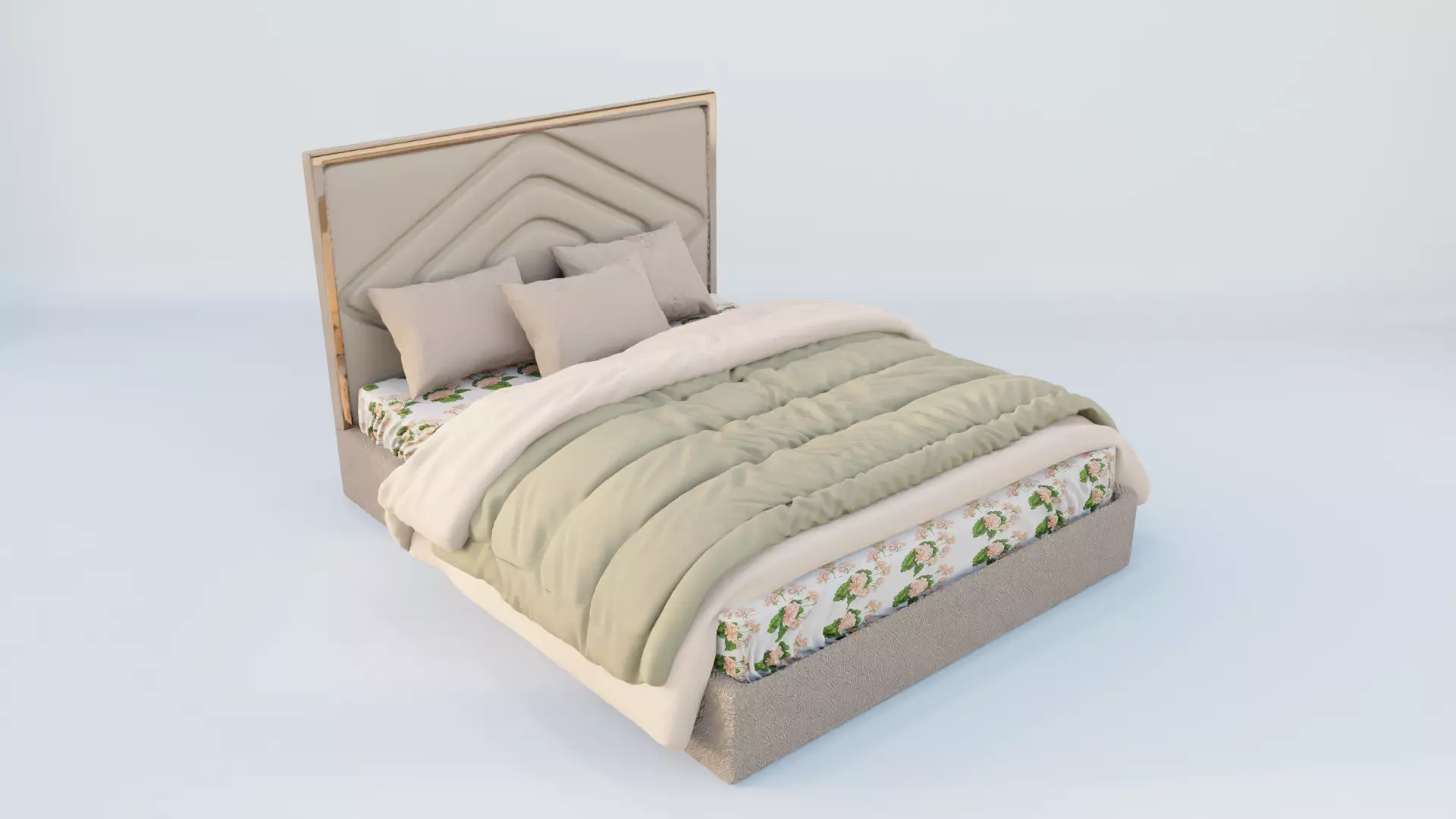 Delphinium Ogioni Bed 3D model_4