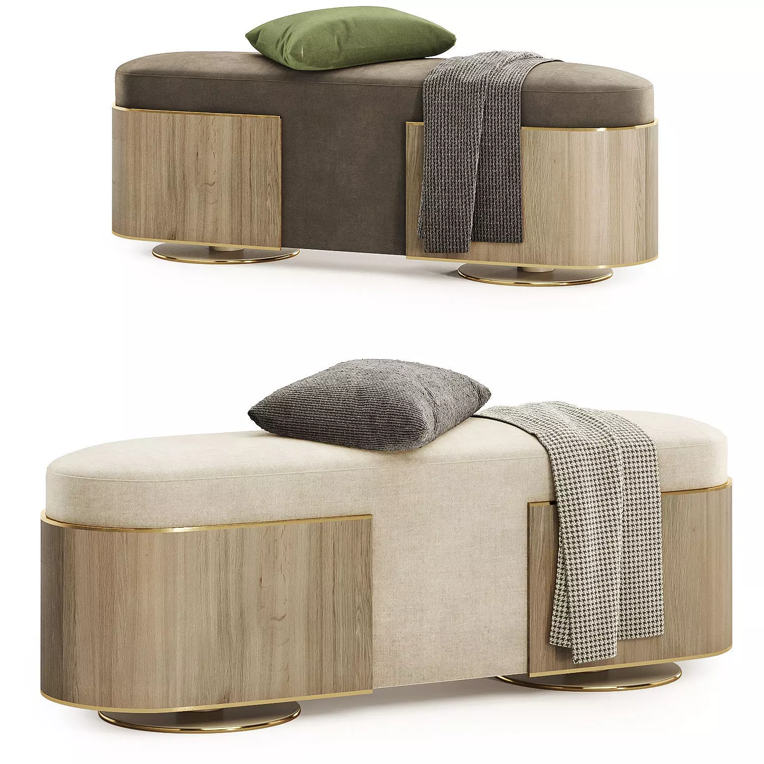 Berke bench 3D model_2