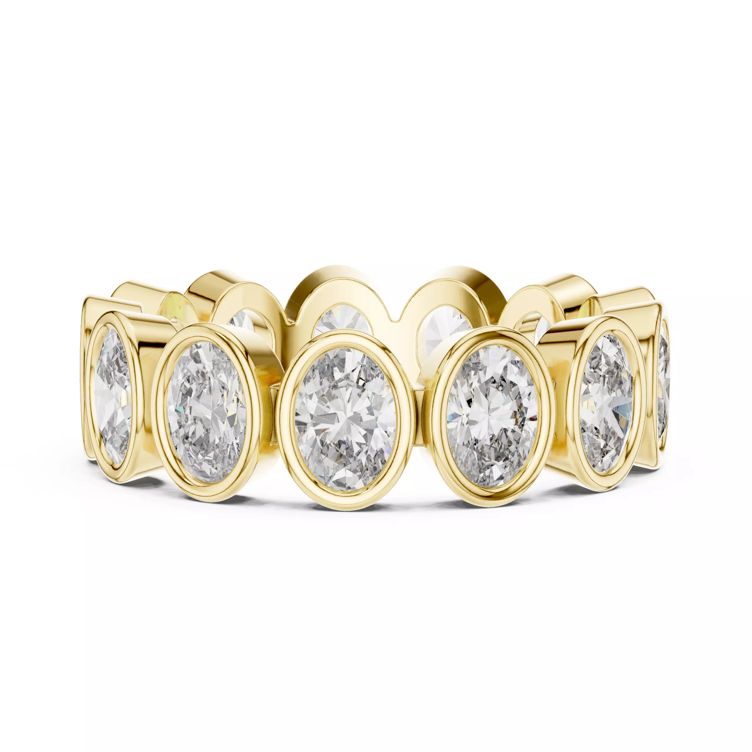 Oval Cut Diamond Full Eternity Wedding Band 3DM STL Video 3D print model_1