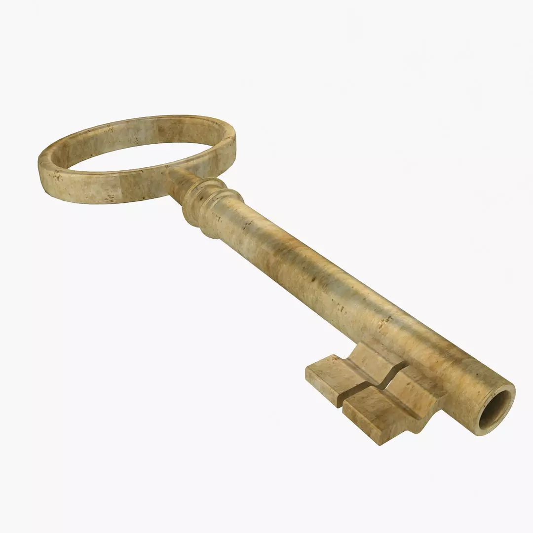 old Key Low-poly 3D model_2