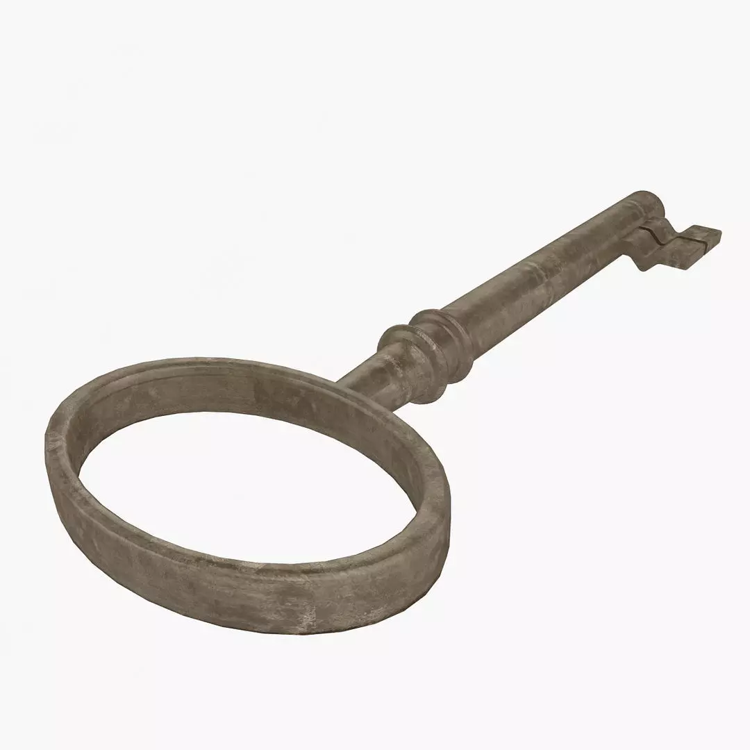 old Key Low-poly 3D model_3