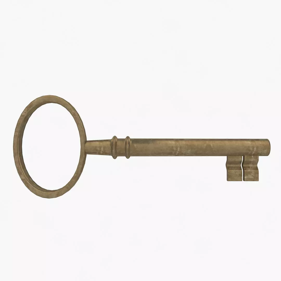 old Key Low-poly 3D model_4