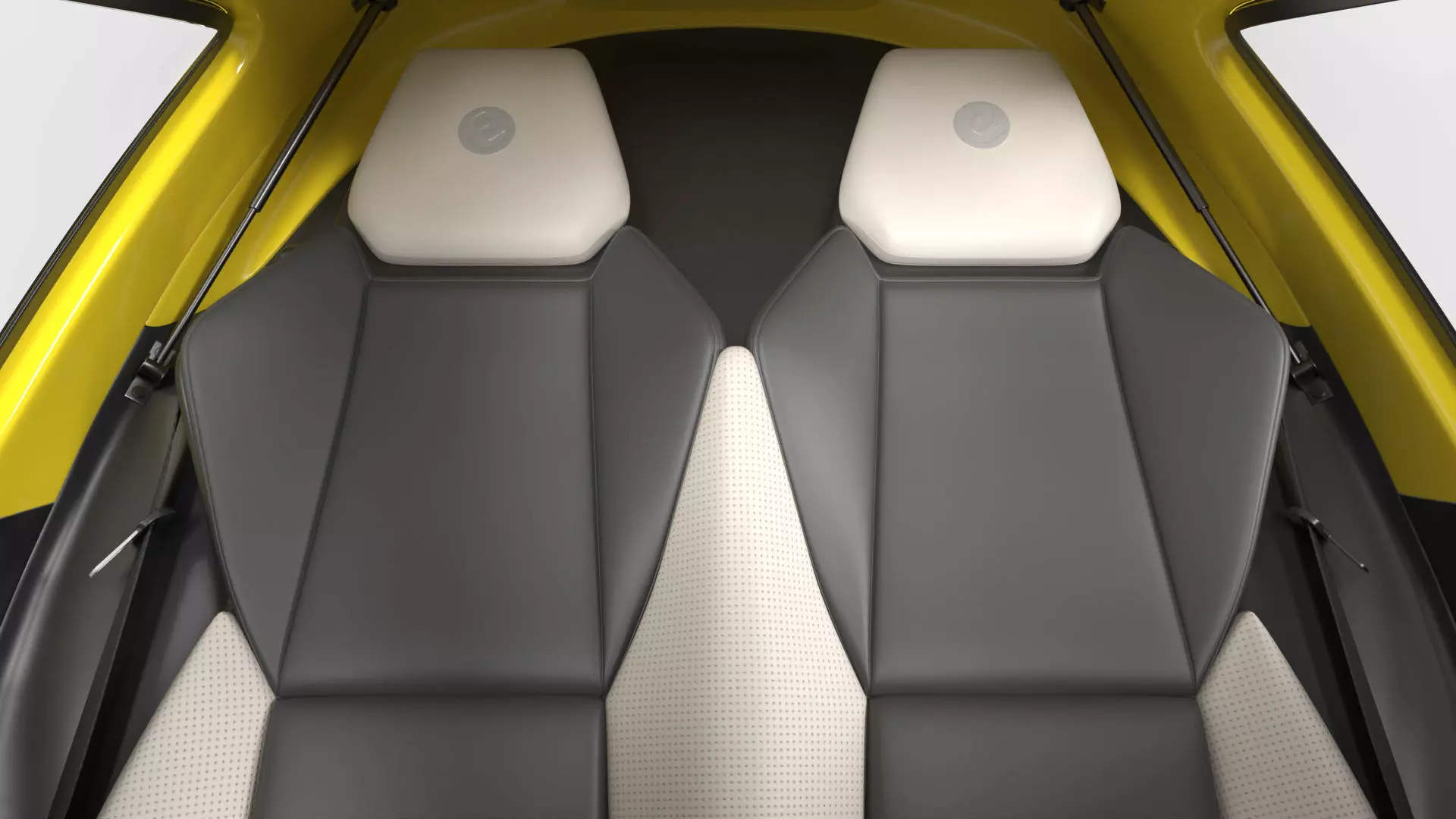 Personal Electric VTOL Aircraft Yellow Rigged 3D model_9