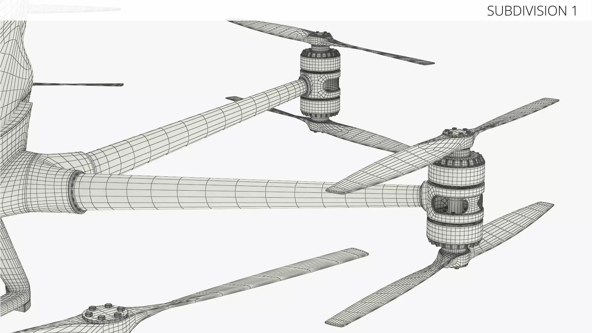 Personal Electric VTOL Aircraft Yellow Rigged 3D model_13