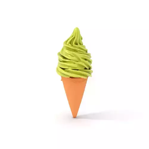 Matcha Soft Serve Cone model pack
