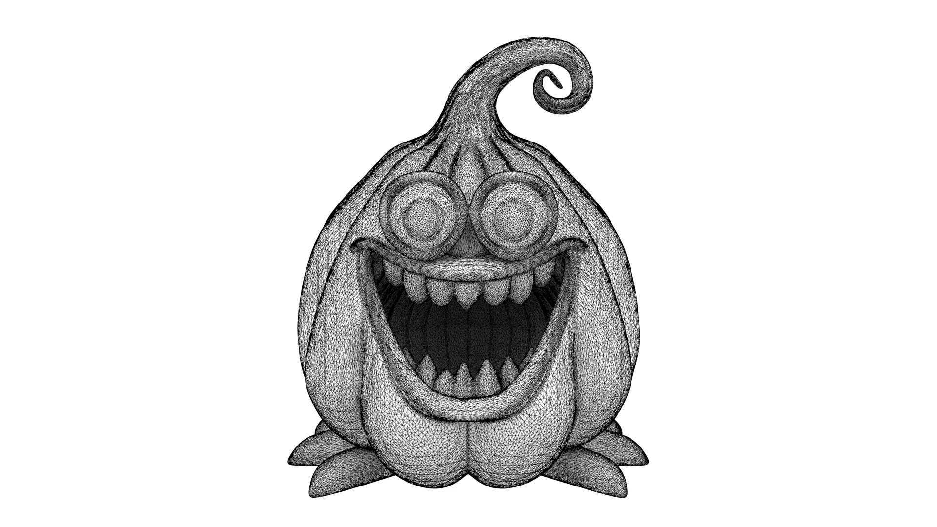 Halloween pumpkin 02 3D model_9