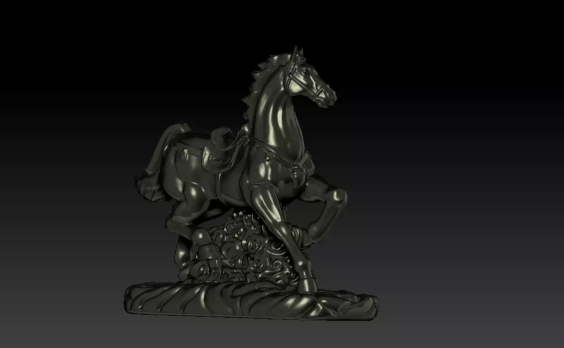 Running Horse 3D print model_3