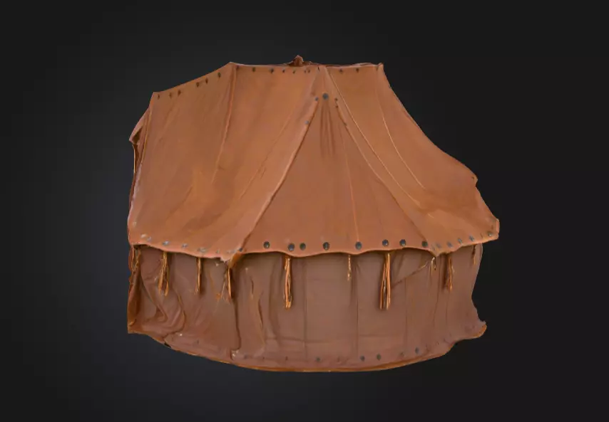 Large Medieval Camp Low-poly 3D model_1
