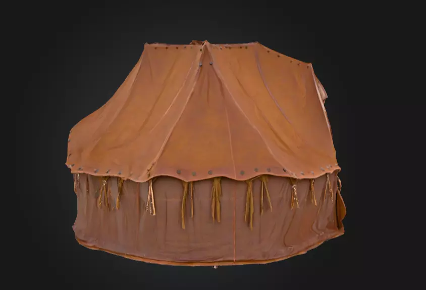 Large Medieval Camp Low-poly 3D model_4