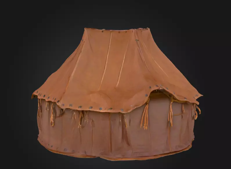 Large Medieval Camp Low-poly 3D model_2