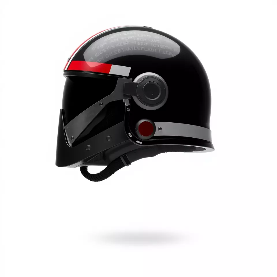 Sleek Black Helmet model pack Low-poly 3D model_3