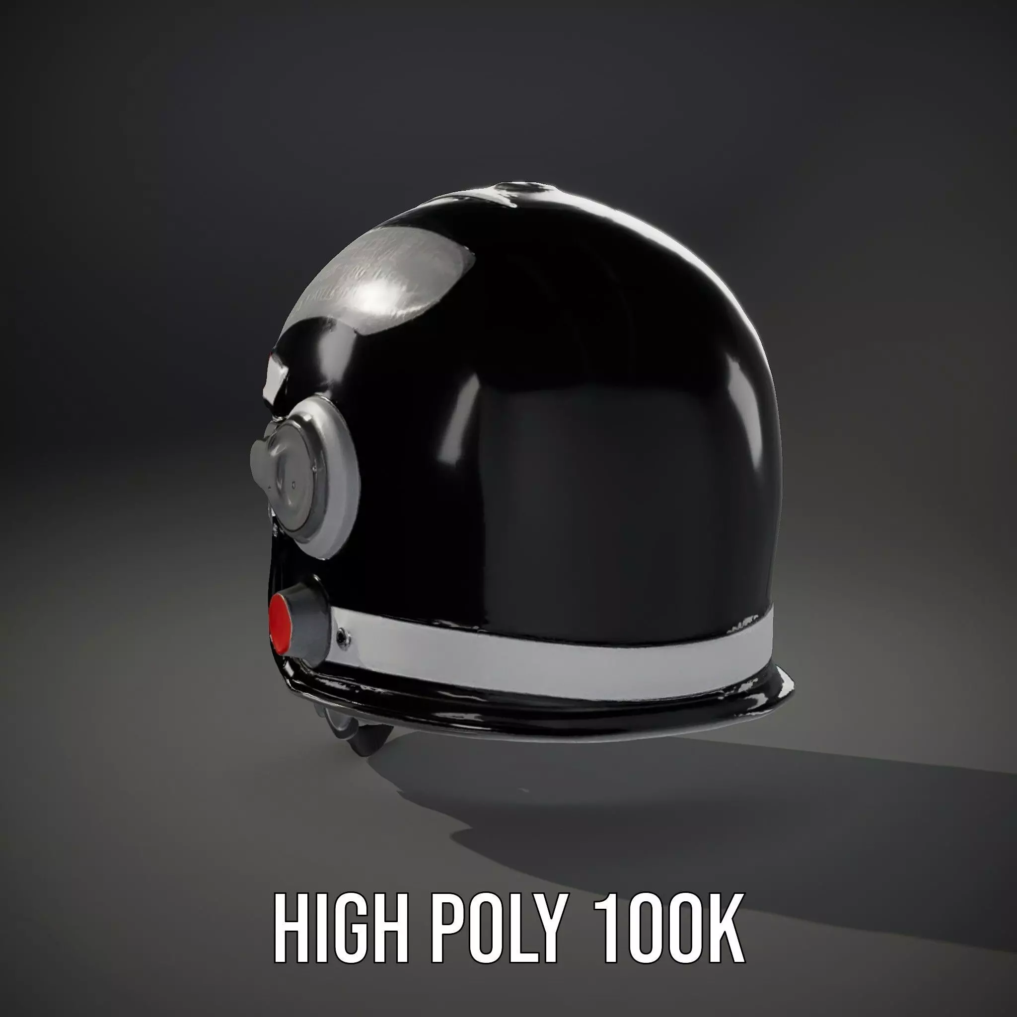 Sleek Black Helmet model pack Low-poly 3D model_21