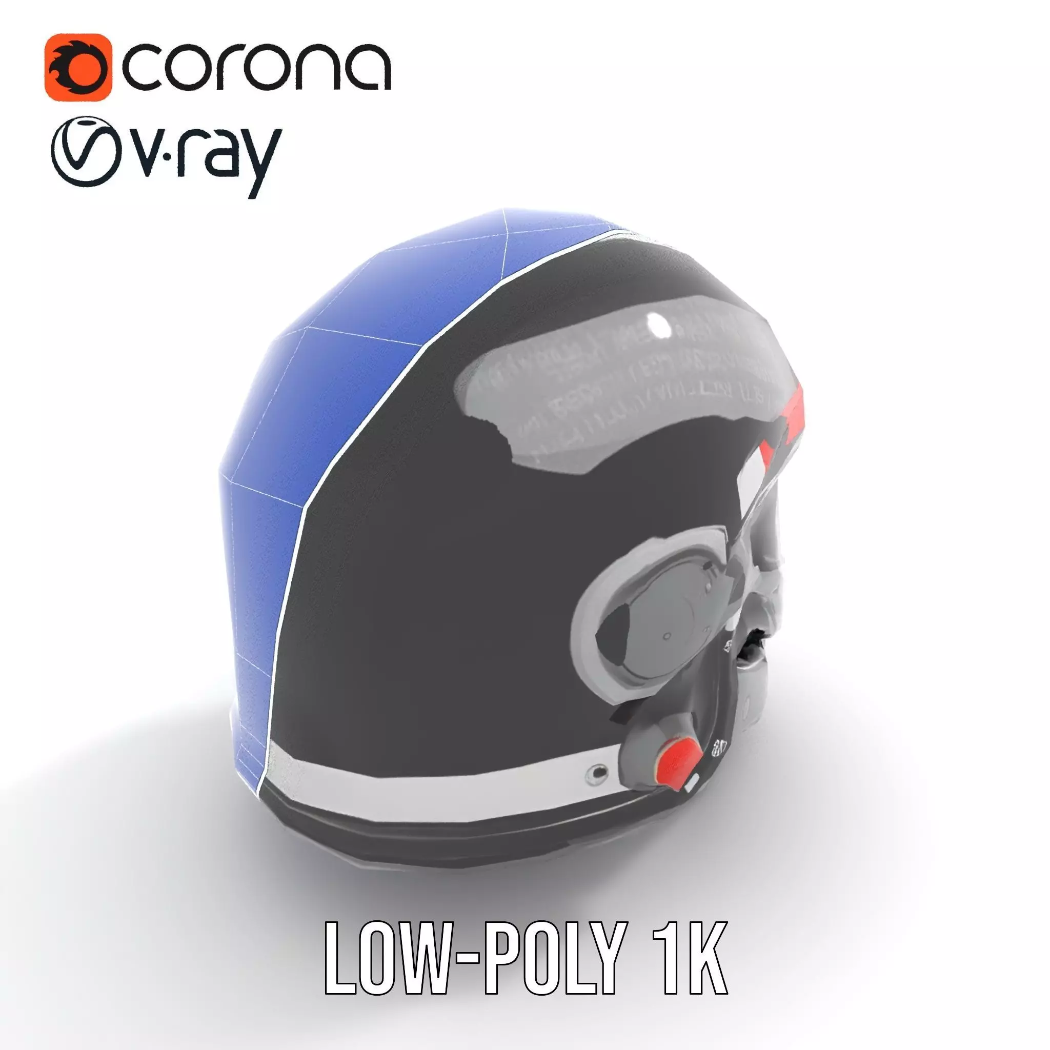 Sleek Black Helmet model pack Low-poly 3D model_17