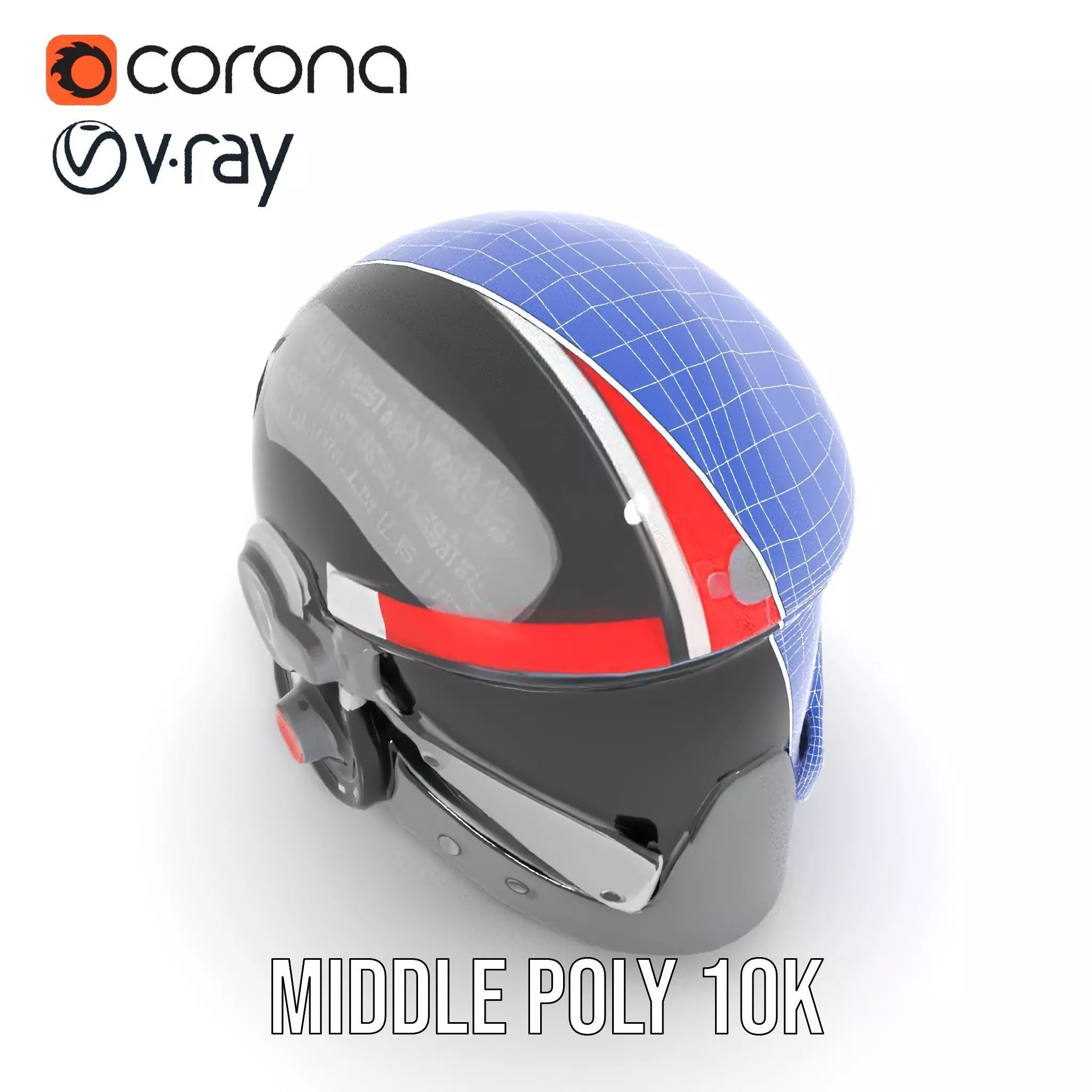 Sleek Black Helmet model pack Low-poly 3D model_30