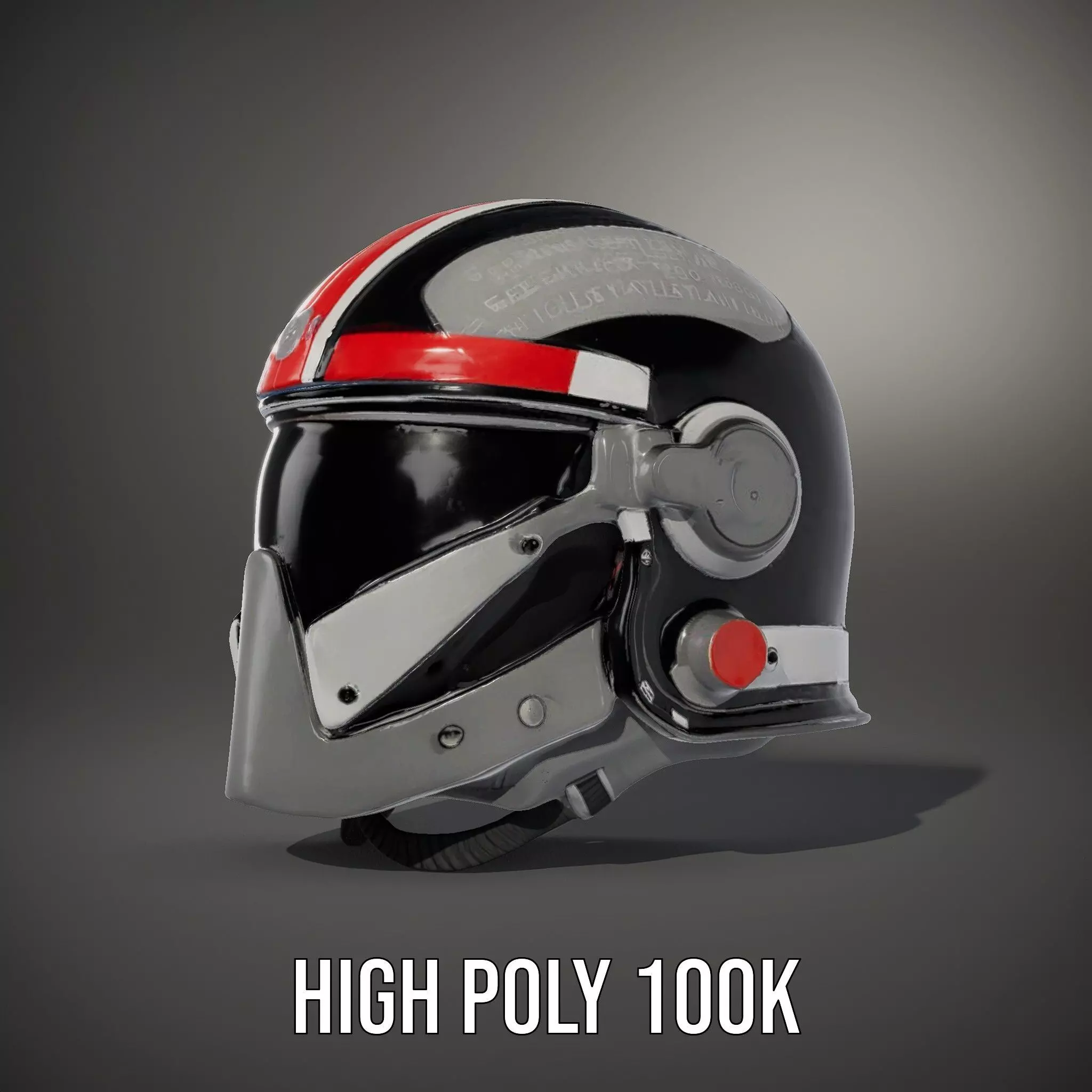 Sleek Black Helmet model pack Low-poly 3D model_24