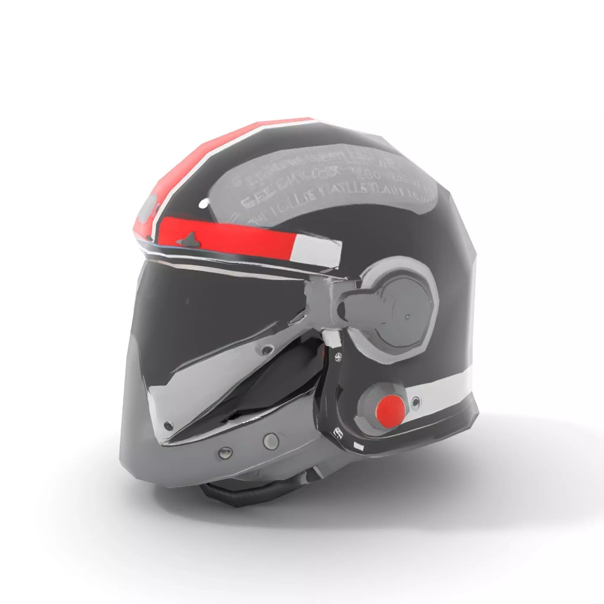 Sleek Black Helmet model pack Low-poly 3D model_20