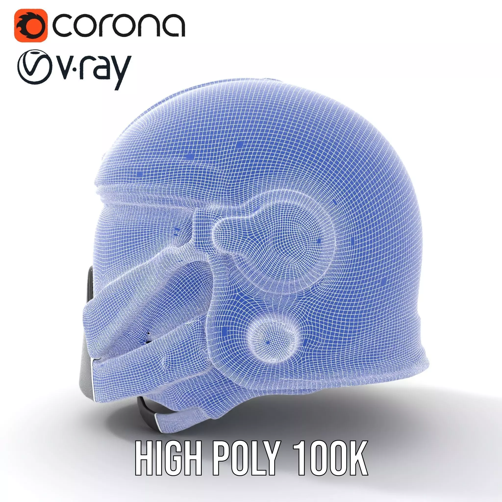 Sleek Black Helmet model pack Low-poly 3D model_34