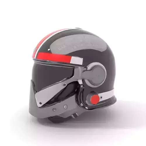 Sleek Black Helmet model pack