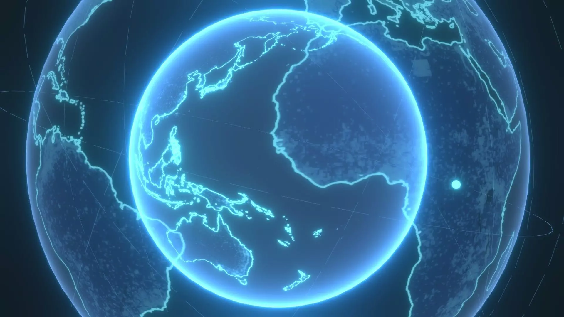 Animated Hologram Planet Earth No 7 With 50 Sci-Fi Music Tracks Low-poly 3D model_16