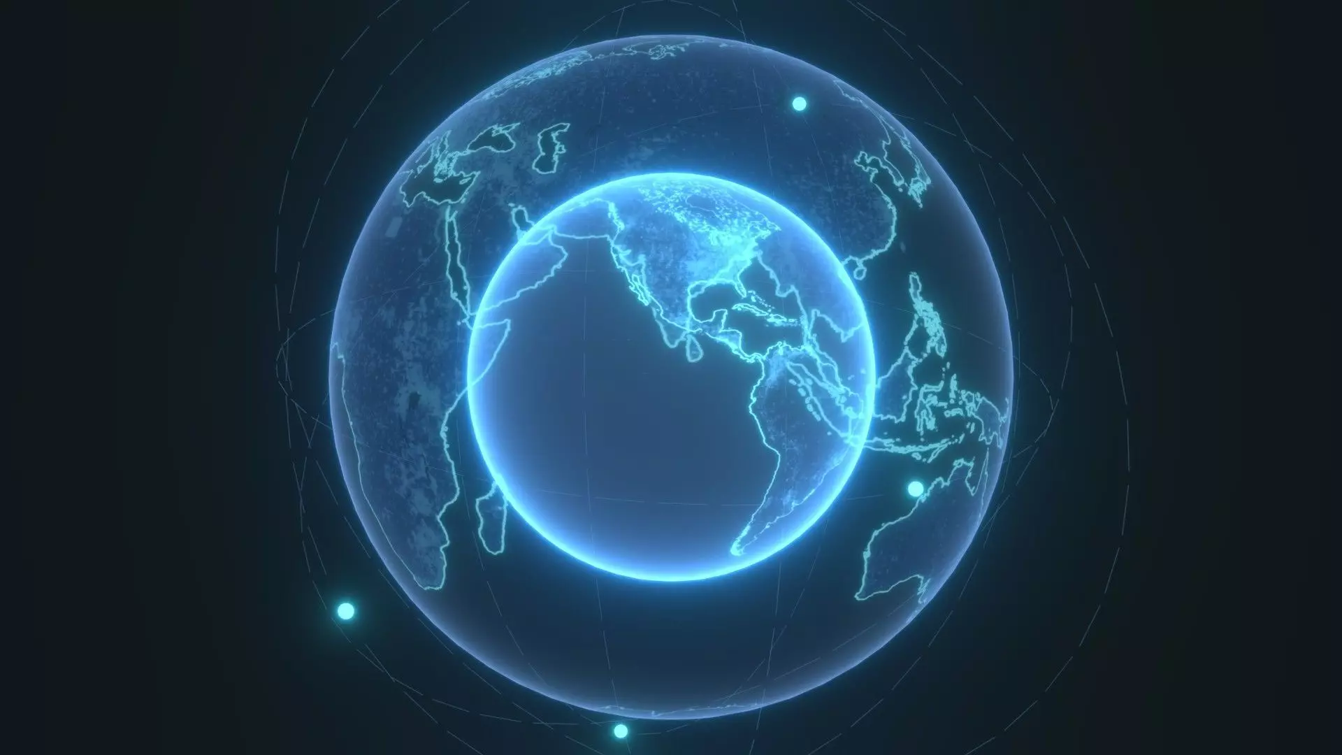 Animated Hologram Planet Earth No 7 With 50 Sci-Fi Music Tracks Low-poly 3D model_19