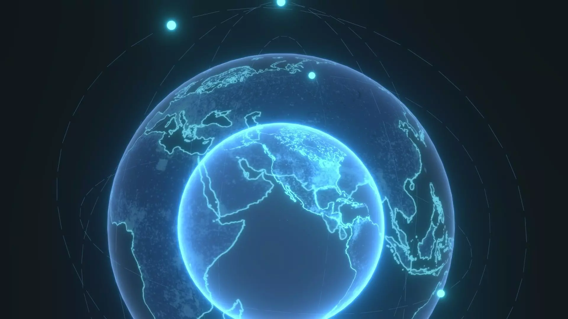 Animated Hologram Planet Earth No 7 With 50 Sci-Fi Music Tracks Low-poly 3D model_10