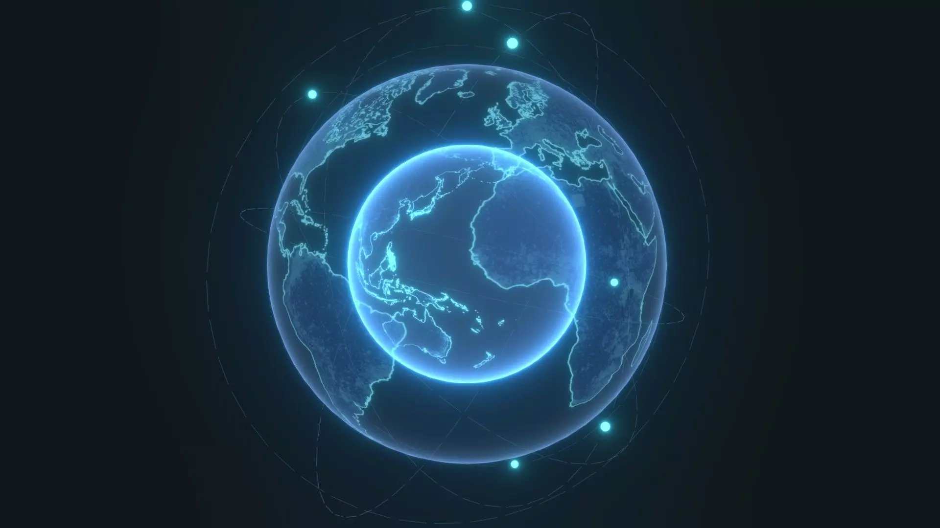 Animated Hologram Planet Earth No 7 With 50 Sci-Fi Music Tracks Low-poly 3D model_20