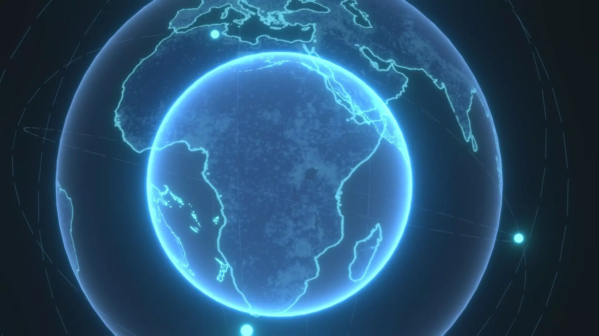 Animated Hologram Planet Earth No 7 With 50 Sci-Fi Music Tracks Low-poly 3D model_12