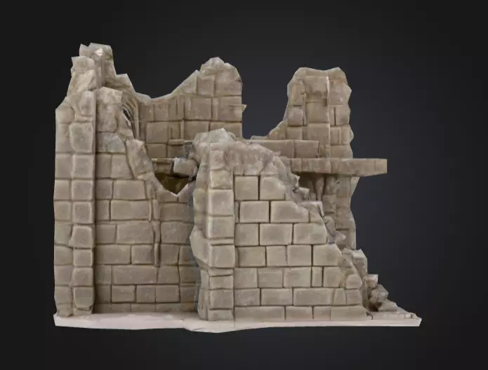 Ruined Fortress Model Low-poly 3D model_5
