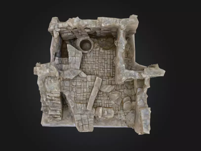 Ruined Fortress Model Low-poly 3D model_7