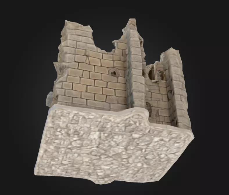 Ruined Fortress Model Low-poly 3D model_9
