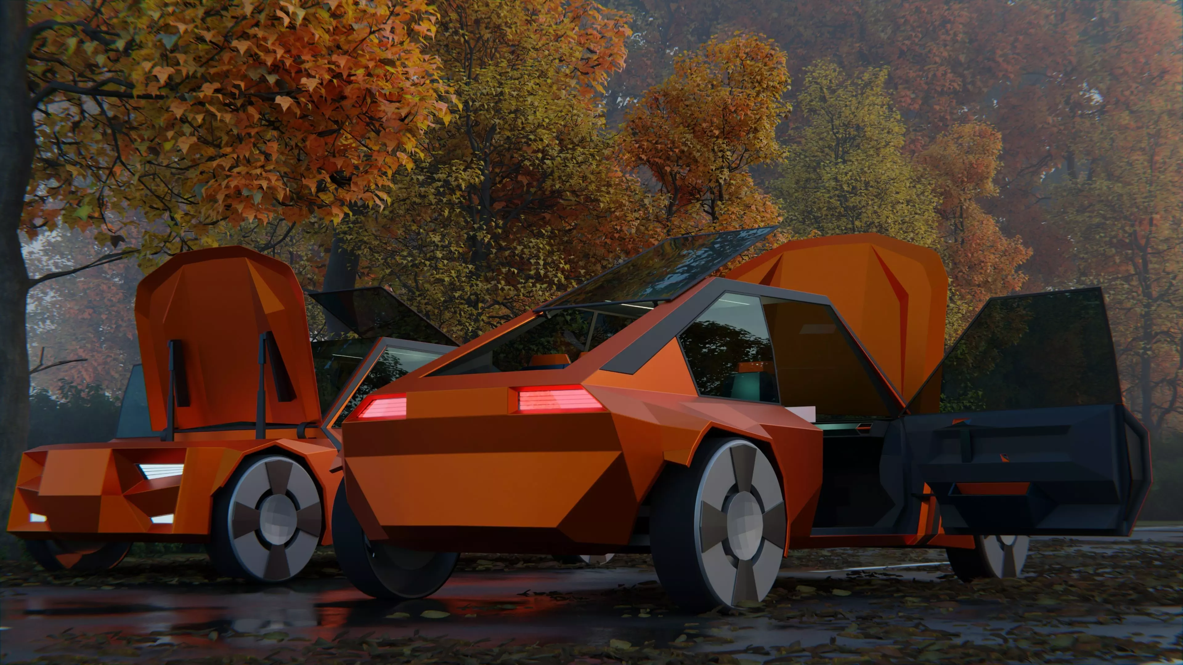 Concept styled sports coupe 3 3D model_0