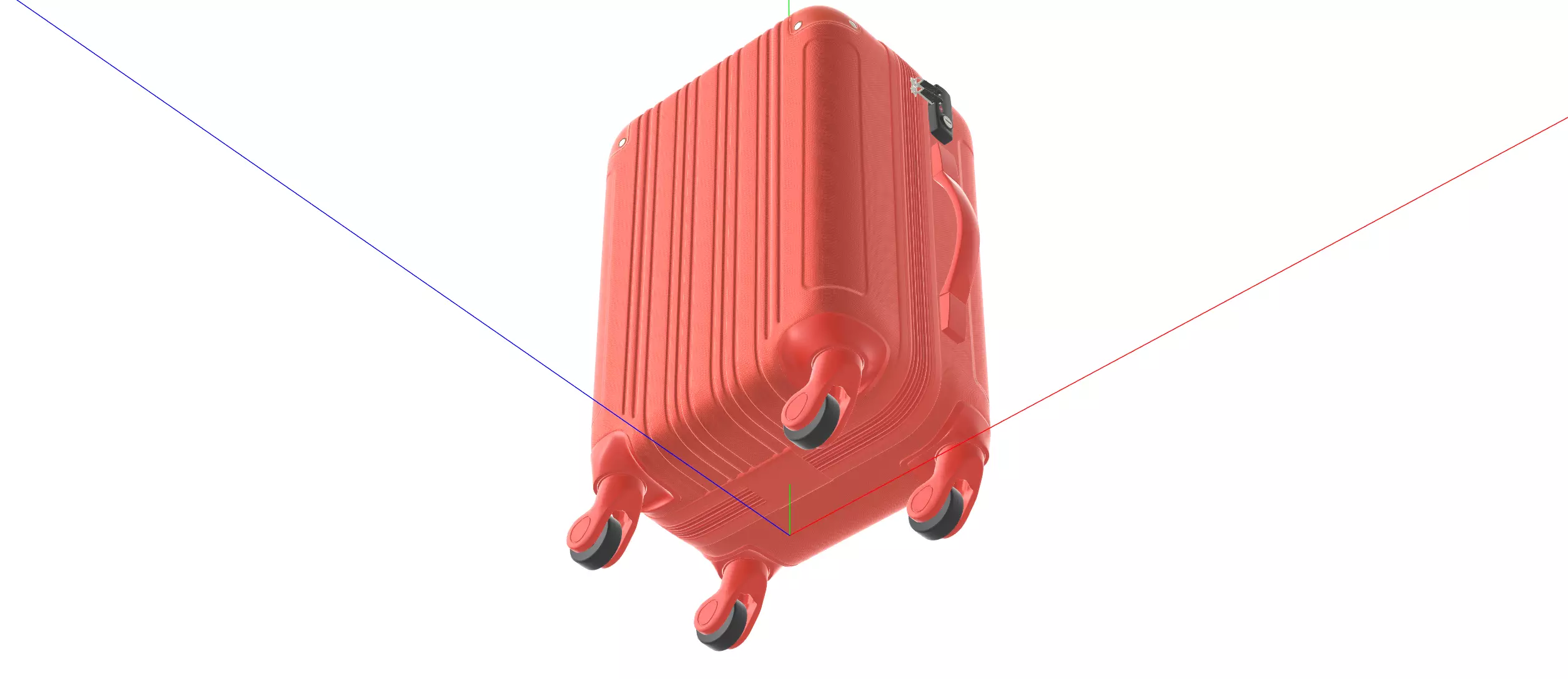 Trolley Suitcase Travel Bag 3D model_13