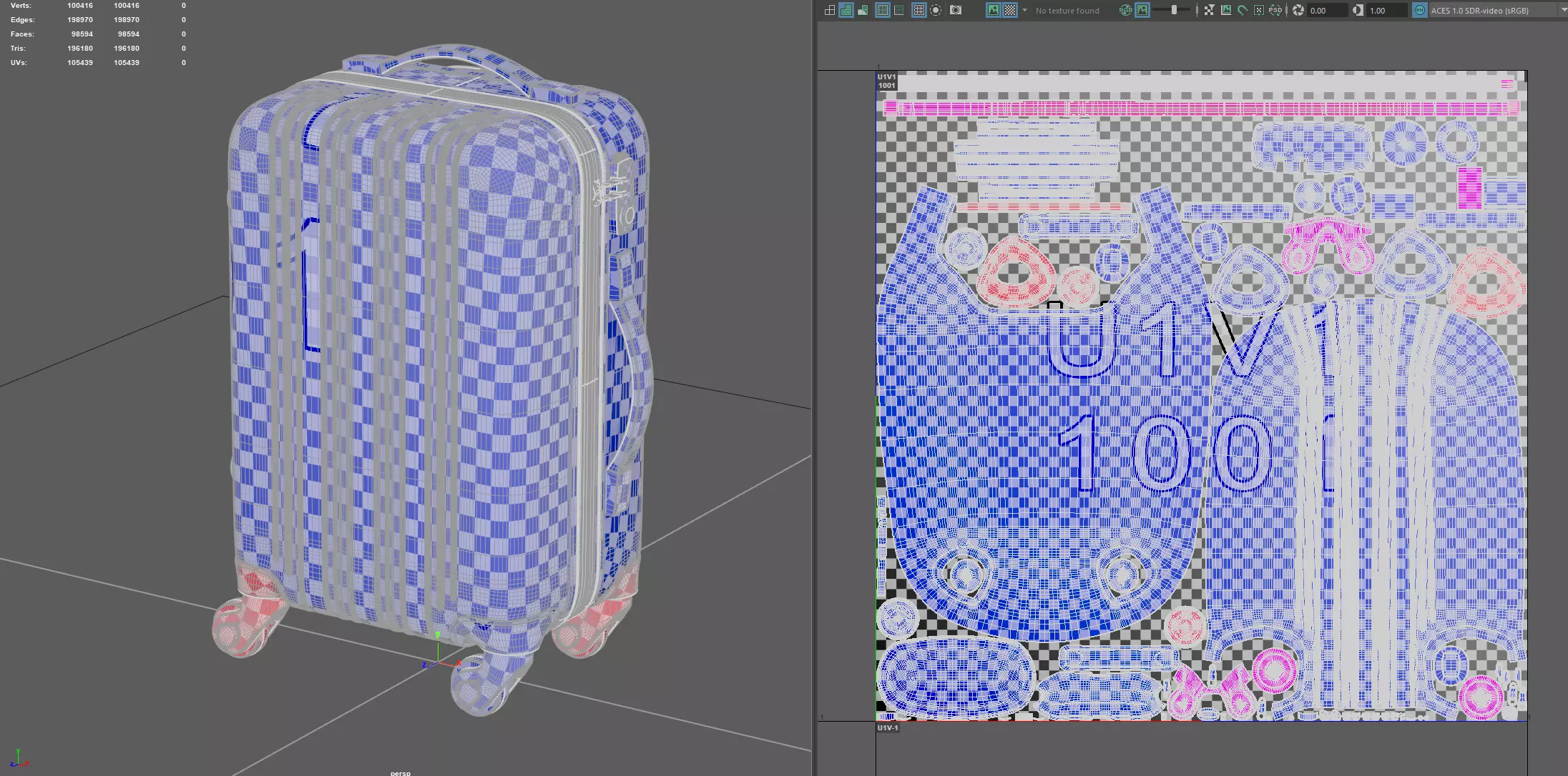 Trolley Suitcase Travel Bag 3D model_17