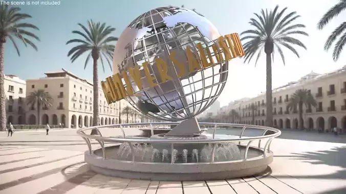 Universal Studios Metal Globe 3D model