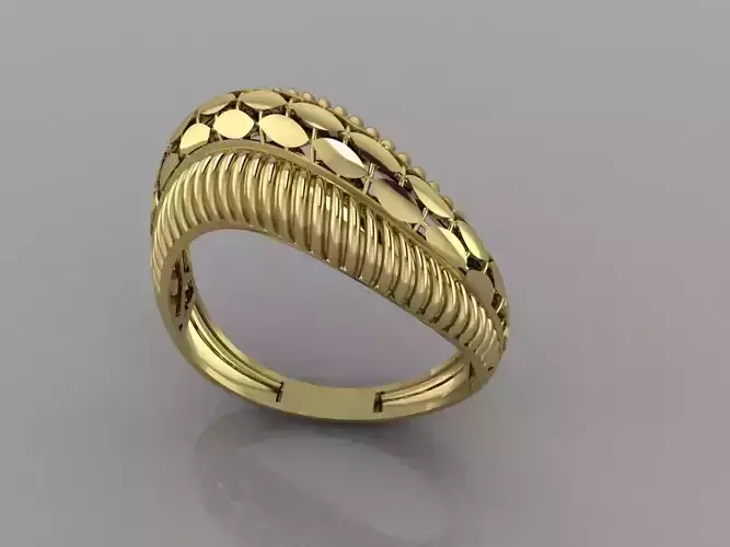 Free File stl Ring 3D Model Lena
