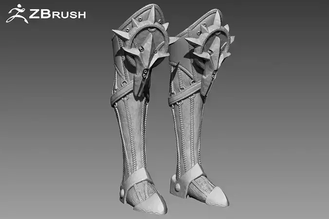 Zbrush Armor Boots